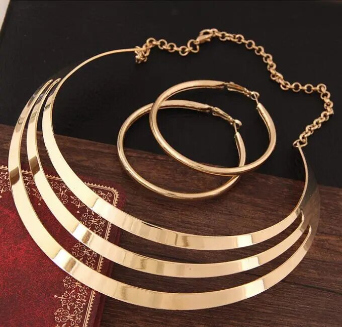 Trendy Gold Color Torques Necklace