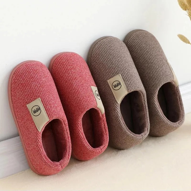 Winter Warm Plush Slippers Cozy & Safe Indoors