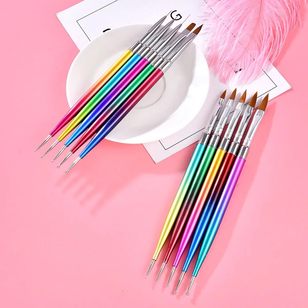 Nail Dotting Gel Liner Polish Brush Set