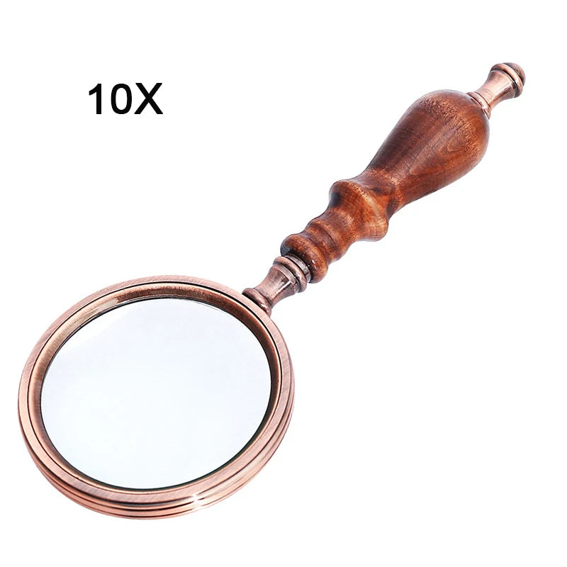 Vintage Wooden Handheld Magnifier