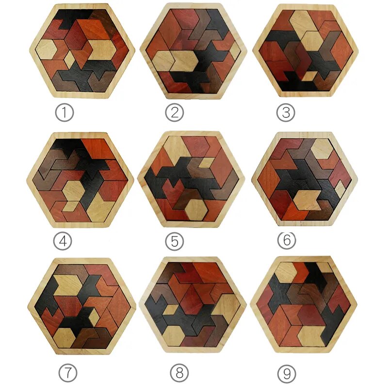 Honeycomb Colorful Shapes Jigsaw Puzzles