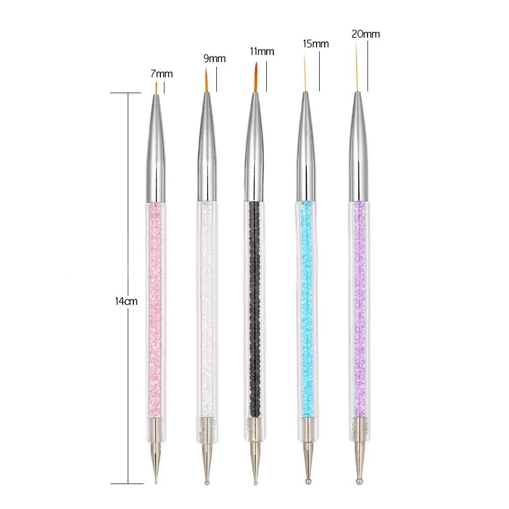 Nail Dotting Gel Liner Polish Brush Set