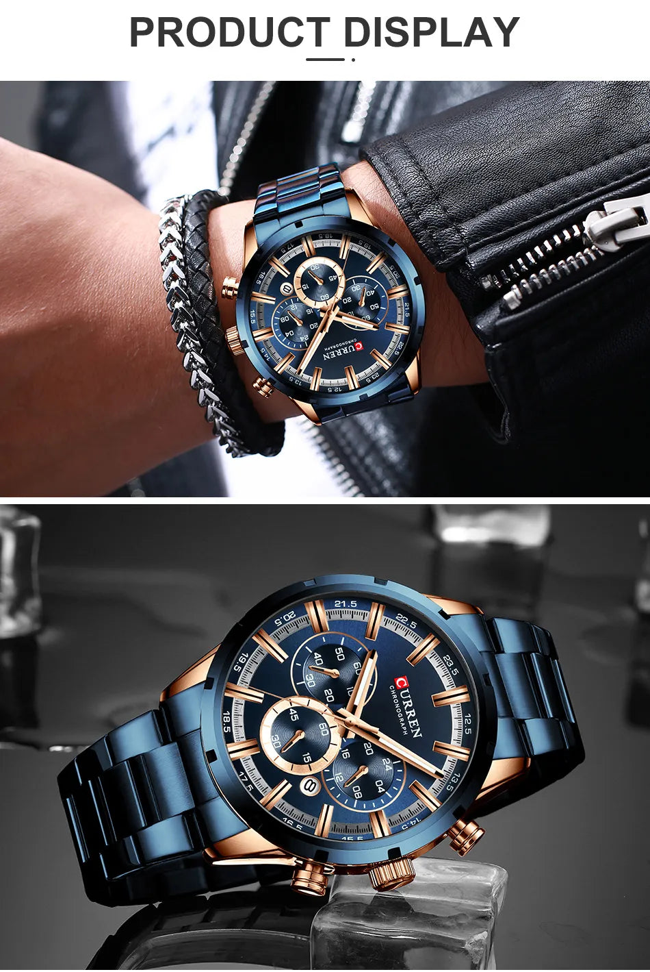 Full Steel Waterproof Luxury Sports Watch