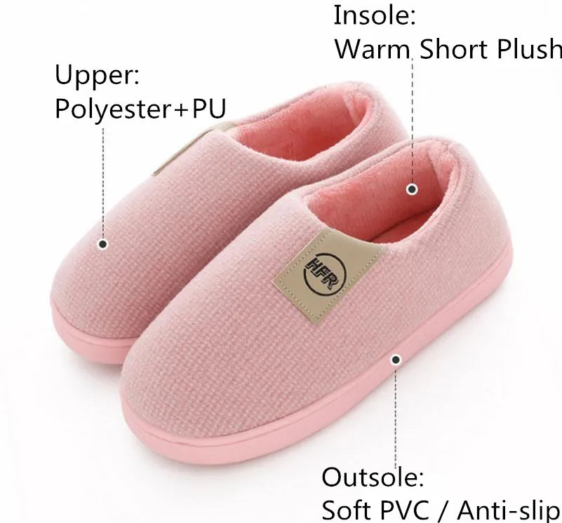 Winter Warm Plush Slippers Cozy & Safe Indoors