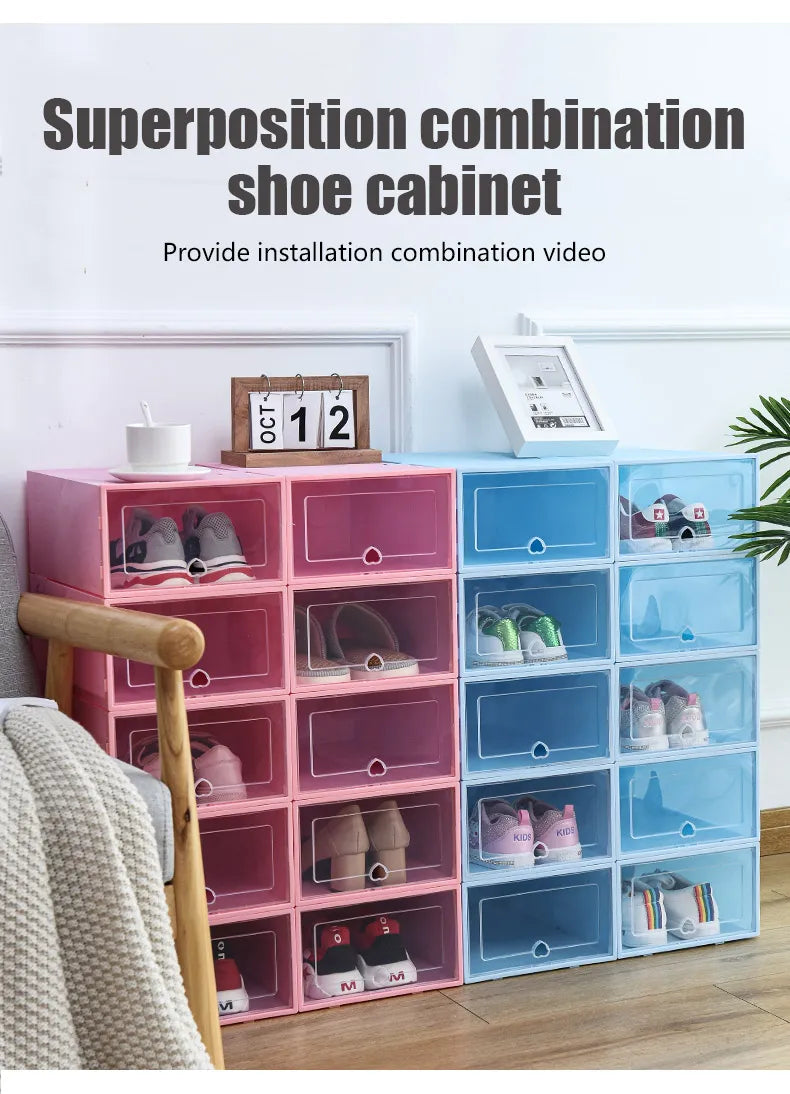 Foldable Plastic Storage Box Shoe Cabinet