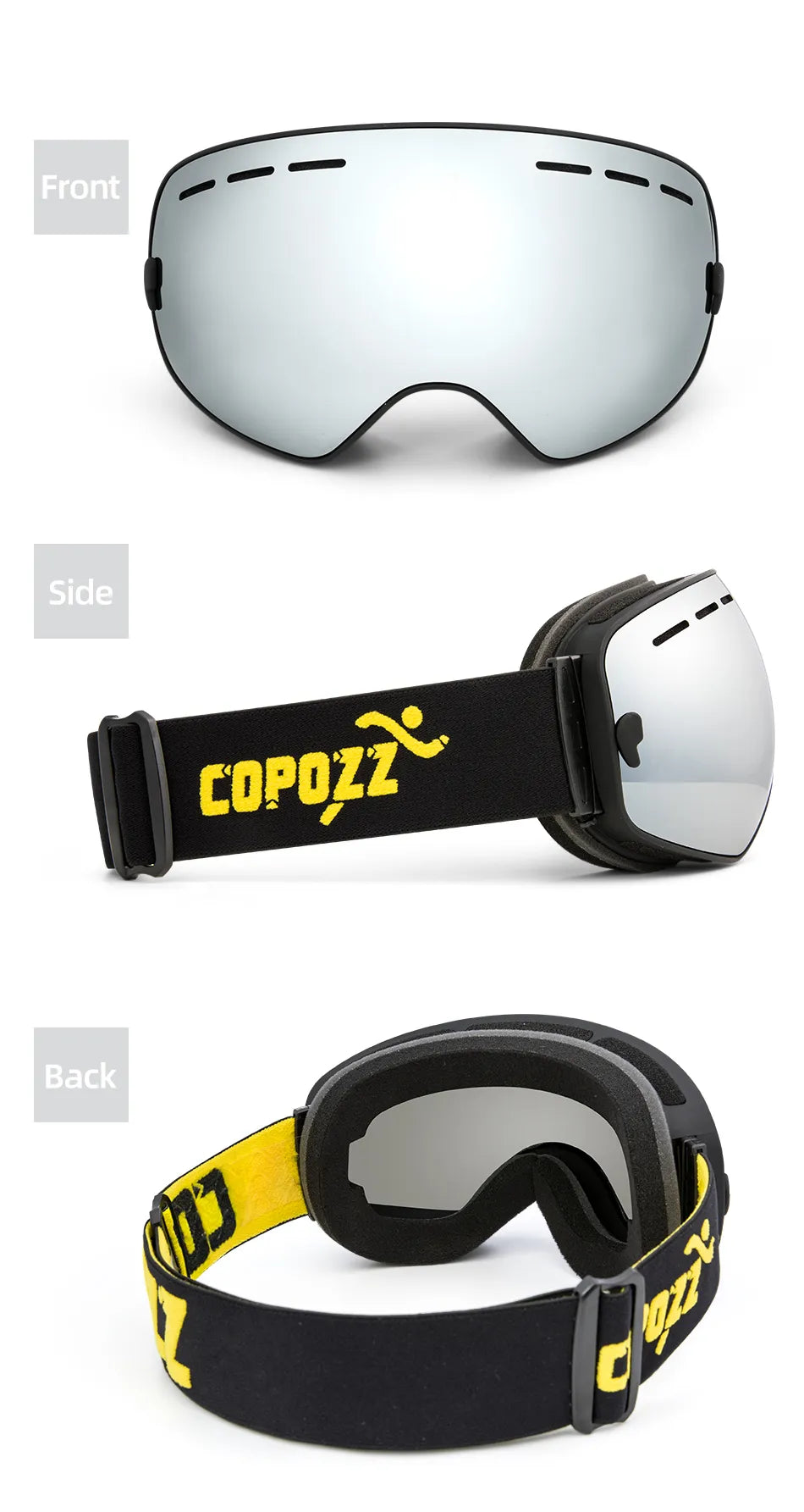 Ski Goggles Double Layers Lens Anti-fog