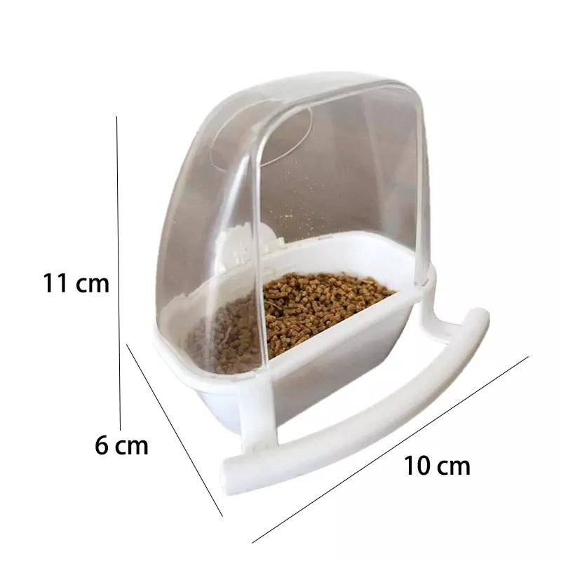 Hanging Bowl Parakeet Feeder Box Pet Cage