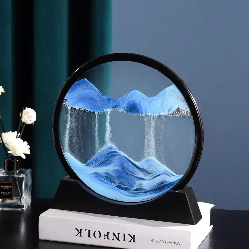 3D Moving Sand Art Hourglass for Home and Office Decor