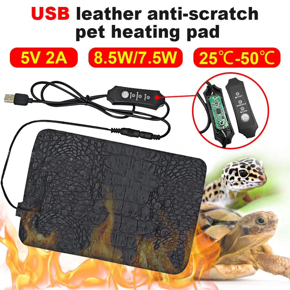 USB Leather Pet Heating Pad