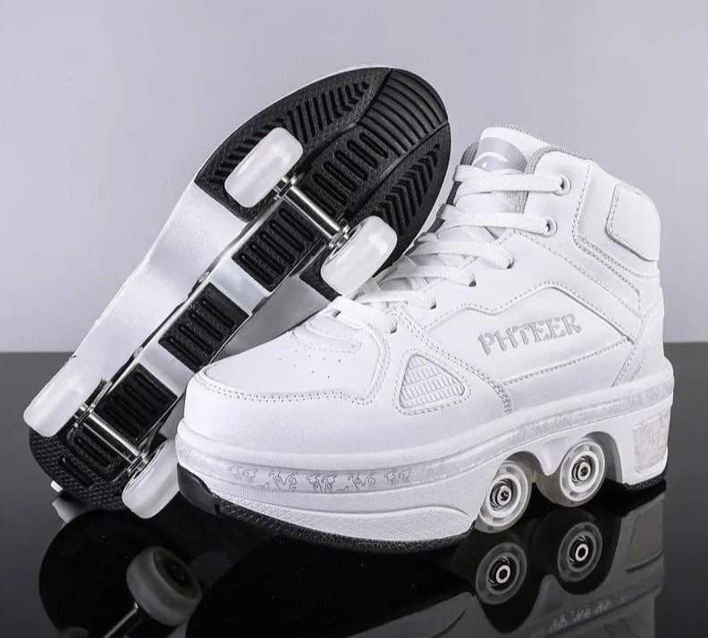 PU Leather Adult Sport Roller Skate Shoes