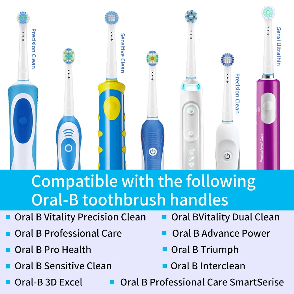 4Pcs For 3D Oral B Toothbrush Heads