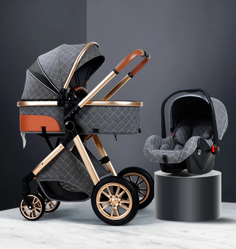 3 in 1 stroller High Landscape baby pram portable