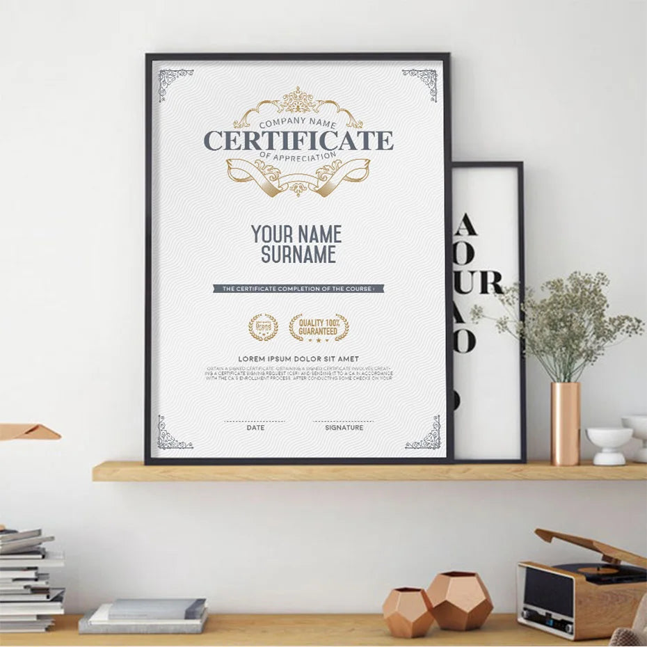 Certificate Pictures Frames