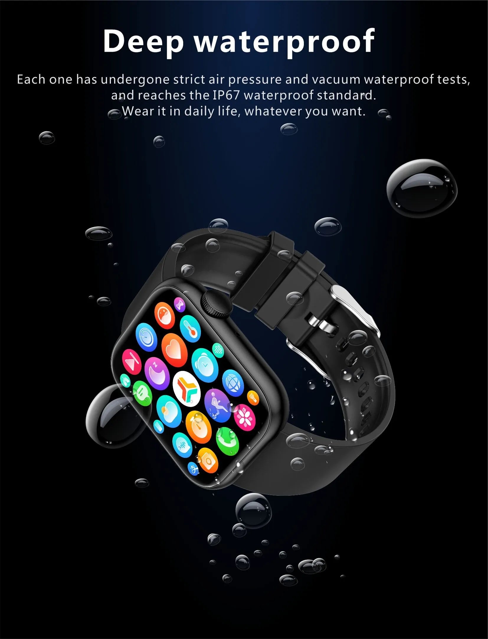 Full Touch Screen Bluetooth Call Waterproof Smart Watch