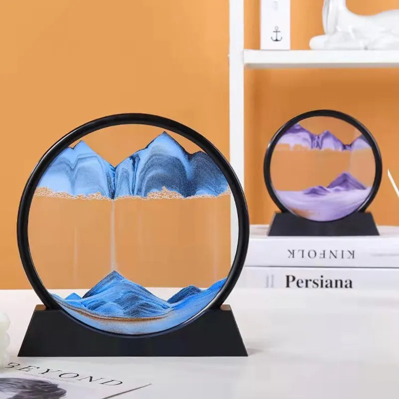 3D Moving Sand Art Hourglass for Home and Office Decor