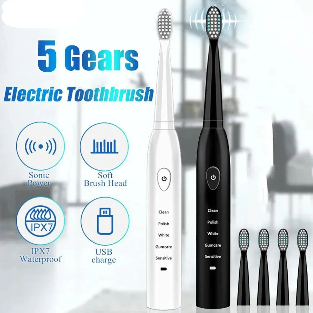 USB Rechargeable Washable Electronic Tooth Brush