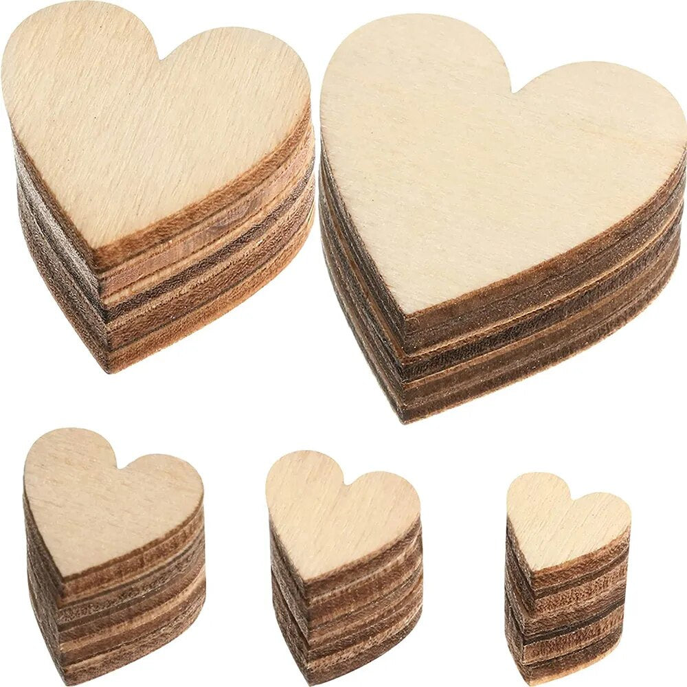 Decor-3 100Pcs Blank Wood Slices 1cm-10cm