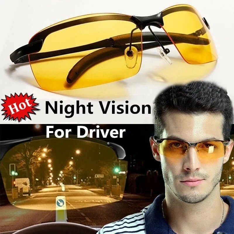 Night Vision Glasses PC Frame Polarized Sunglasses