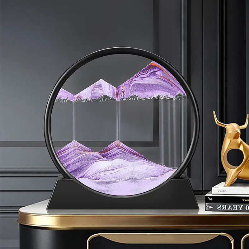 3D Moving Sand Art Hourglass for Home and Office Decor