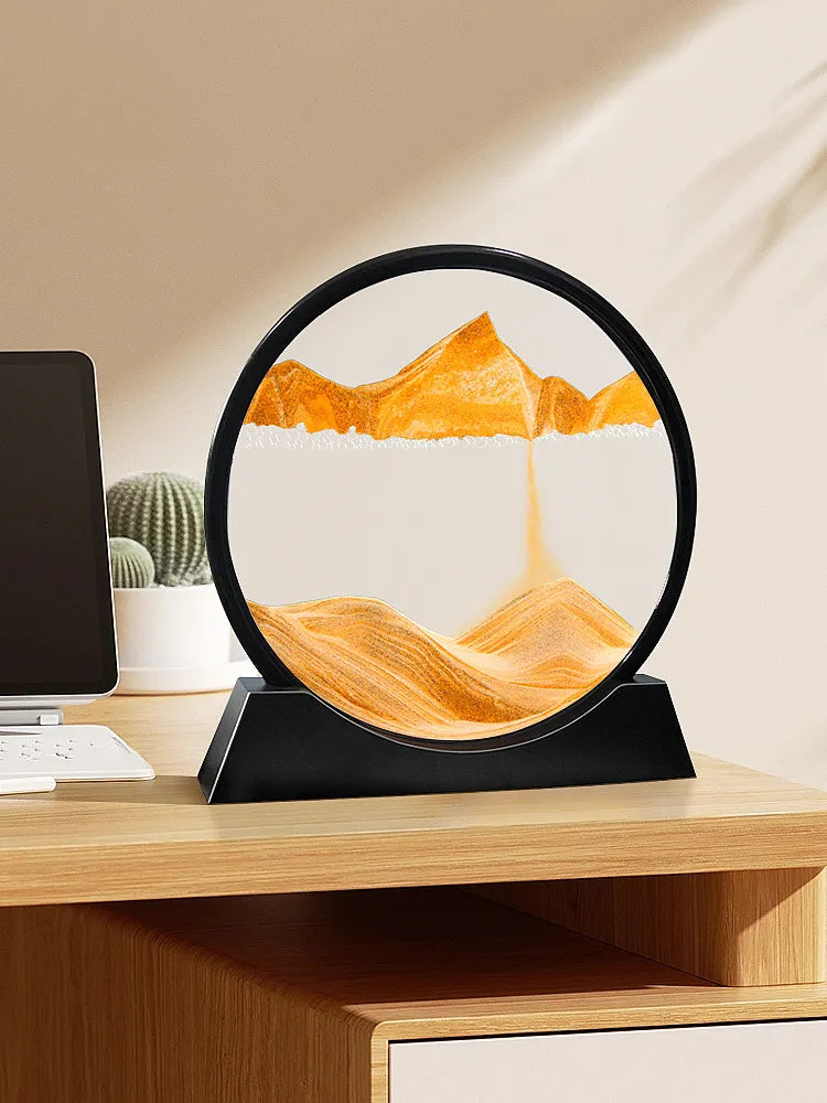 3D Moving Sand Art Hourglass for Home and Office Decor