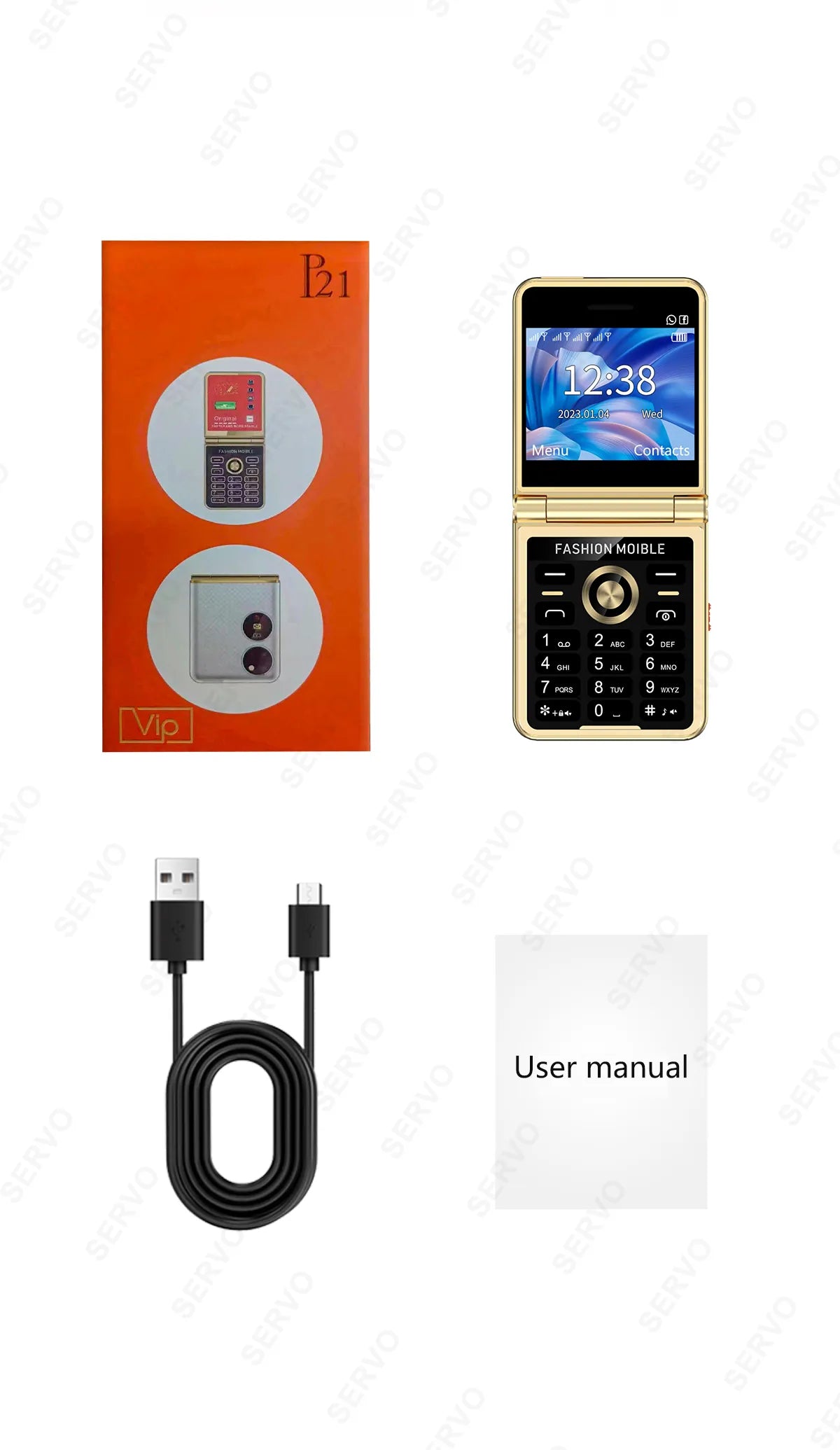 Mobile Phone 4 SIM Card 2G GSM HD Camera