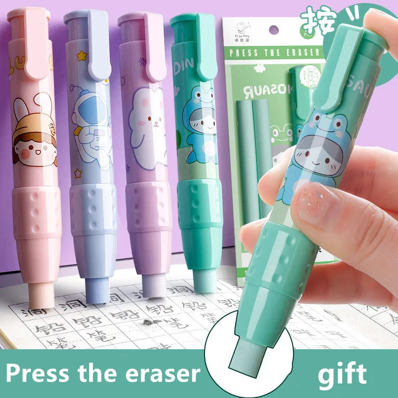 Pressing Cartoon Pencil Eraser Pen
