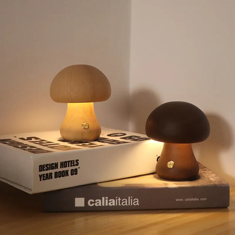 LED Cute Mushroom Bedside Table Lamp