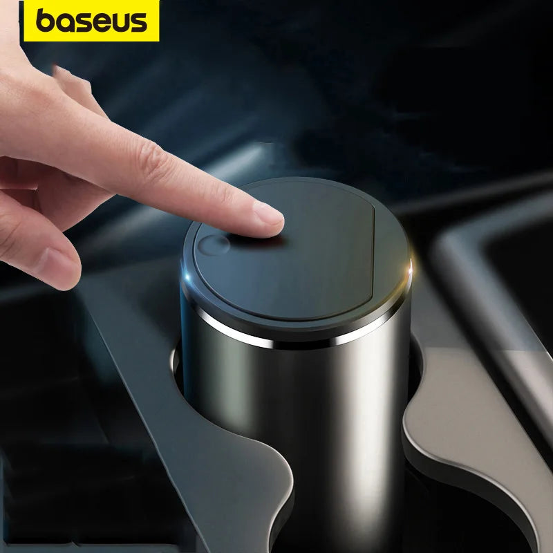 Baseus Alloy Car Trash Can Auto Organizer Storage