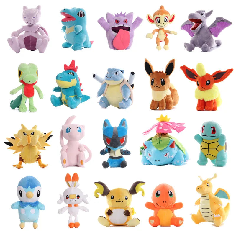 15-35cm Pokemon Plush Toys Pikachu Charizard Mewtwo