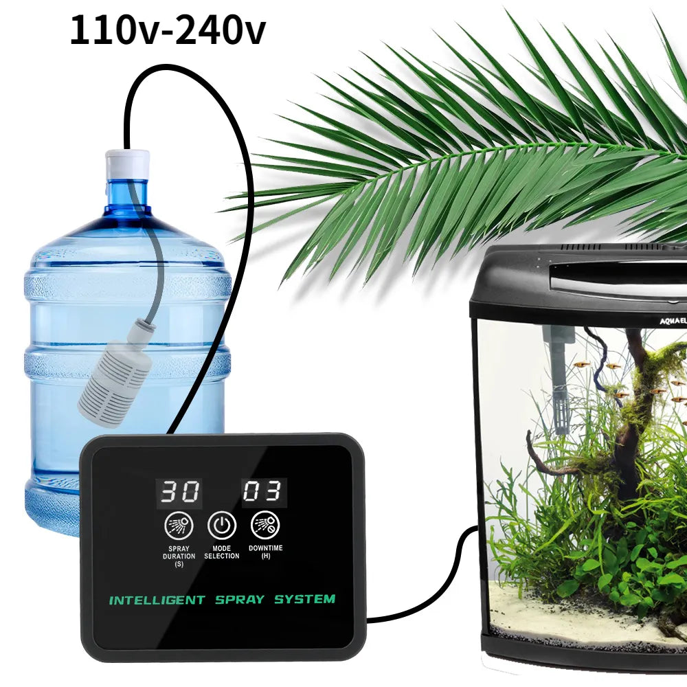 Automatic Reptile Fogger With Touch Screen Sprinkler Control