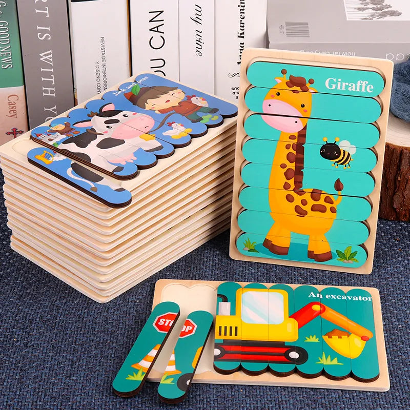 Montessori Educational Toys Wooden Puzzle Game