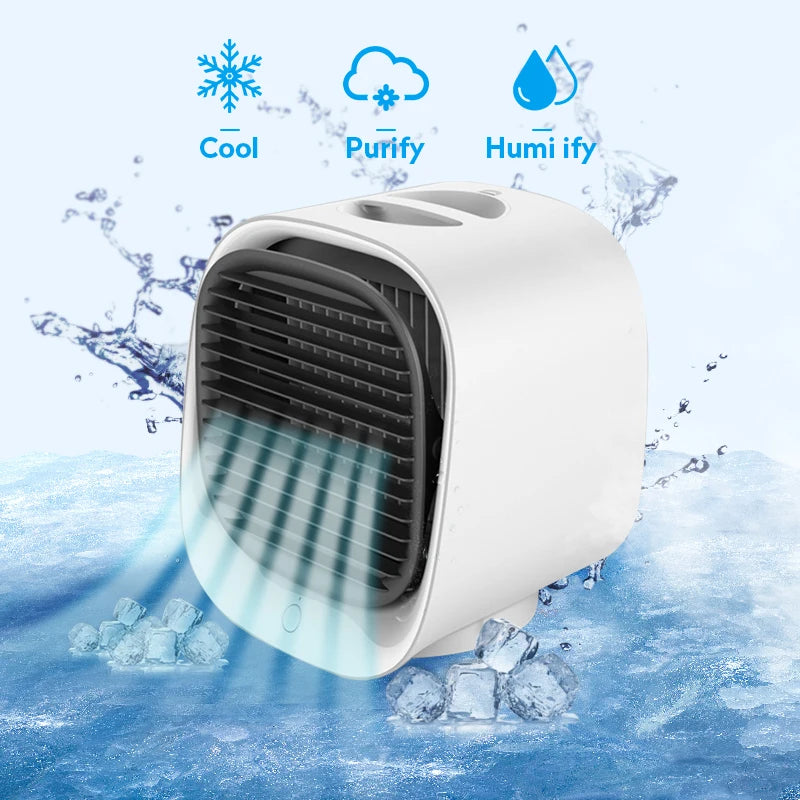 Mini USB Air Cooler Fan with Humidifier