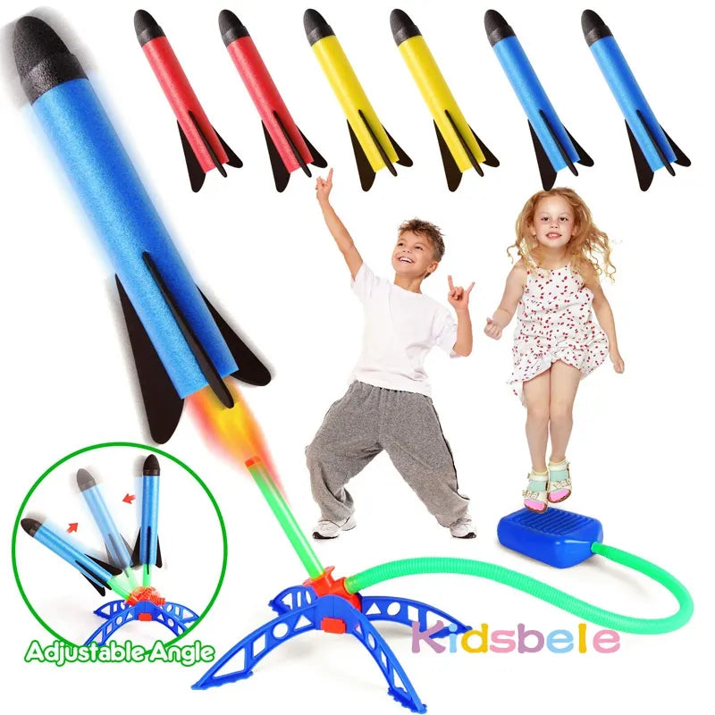 Air Rocket Foot Pump Launcher Sport Toys