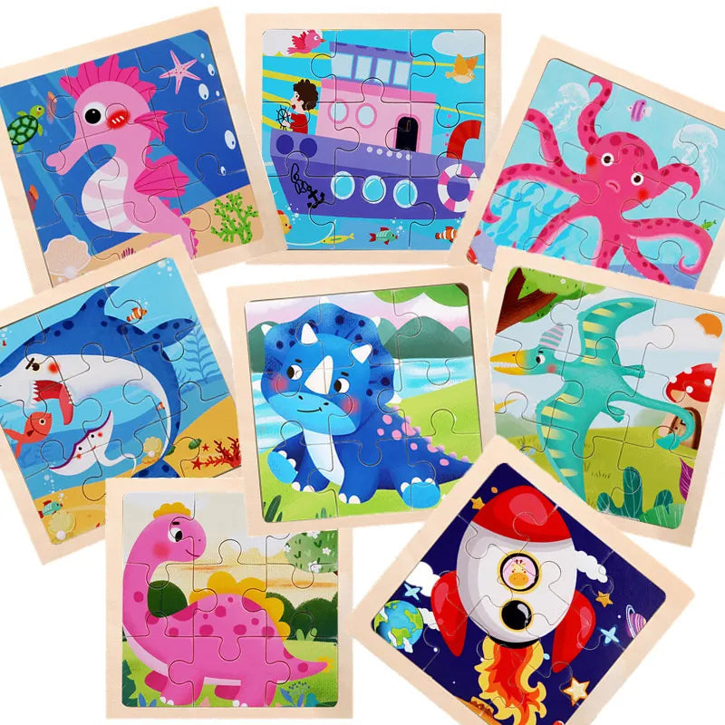 Montessori Wooden Puzzles Kid Toy