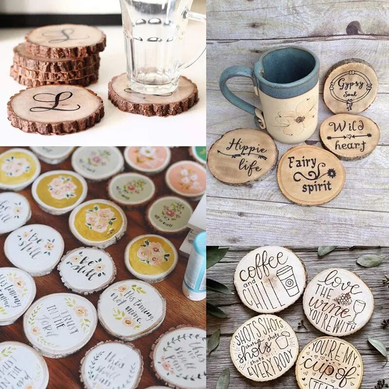 Rustic Pine Wood Slices for Diy Crafts and Weddings