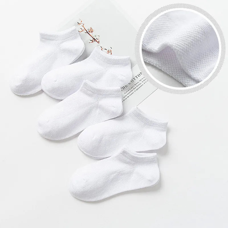 Black White & Gray 5-Pair Baby Socks Set