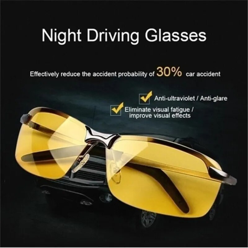 Night Vision Glasses PC Frame Polarized Sunglasses