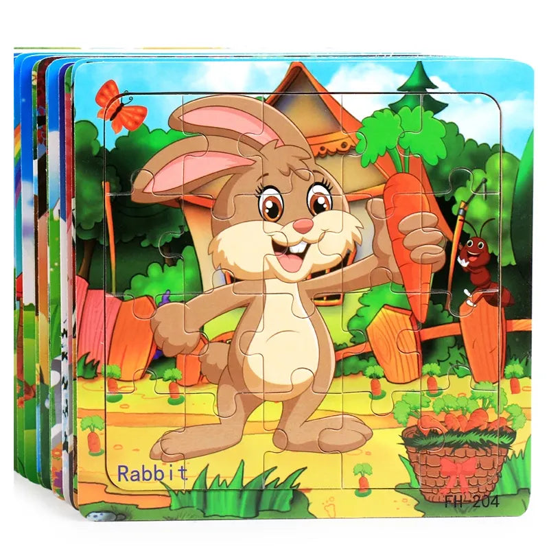 New Montessori 3d Wood Puzzle Educational Toys