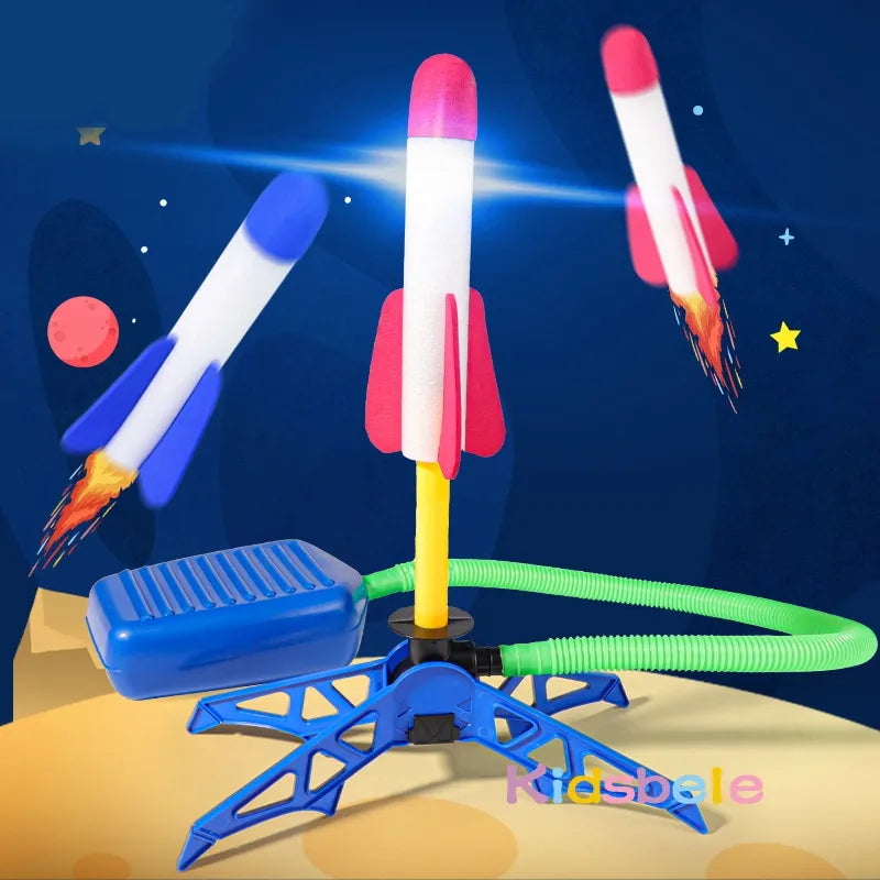 Air Rocket Foot Pump Launcher Sport Toys