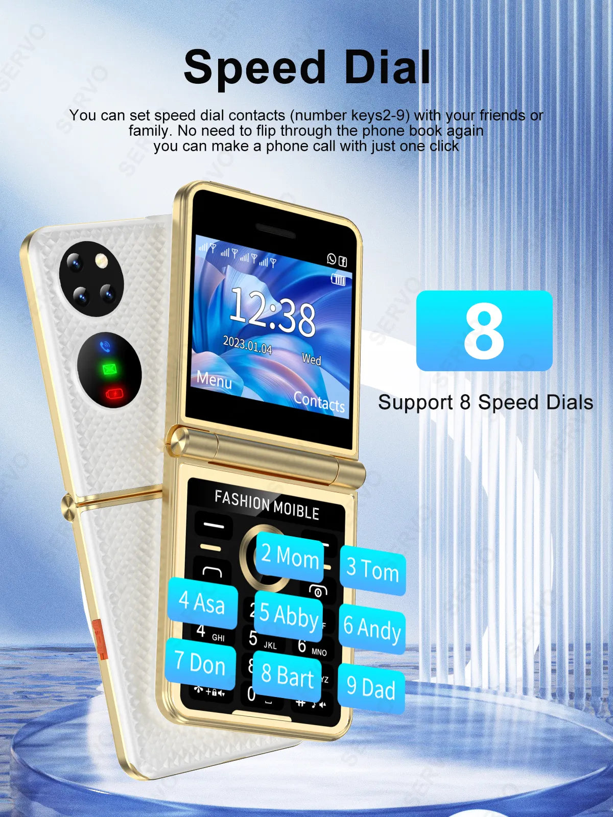 Mobile Phone 4 SIM Card 2G GSM HD Camera