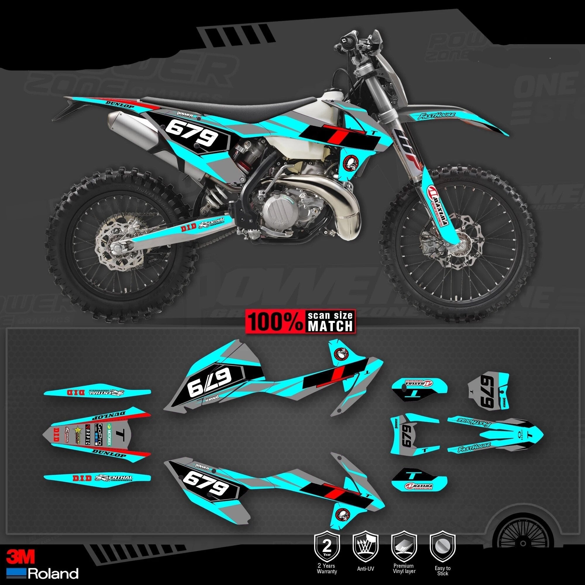 3M Stickers for Bikes 125-500cc