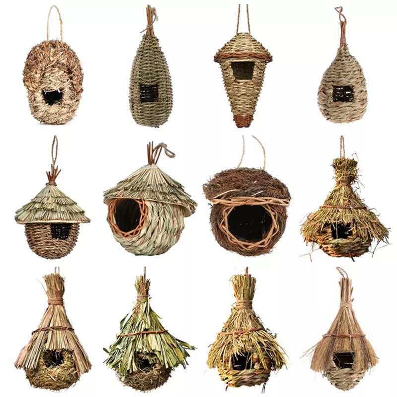 Natural Grass Egg Cage Bird House