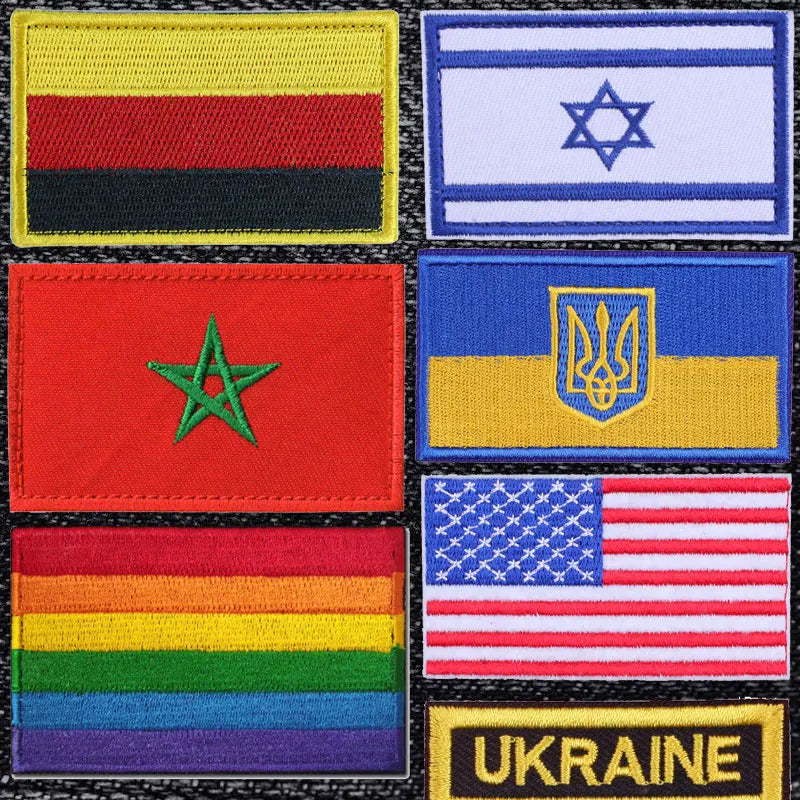 Ukraine East Germany Flag Embroidery