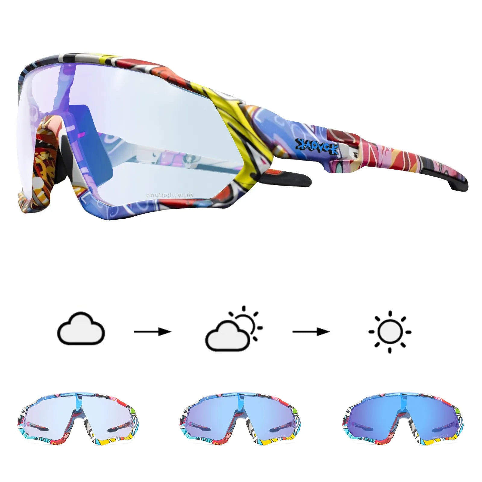 Photochromic Cycling Glasses