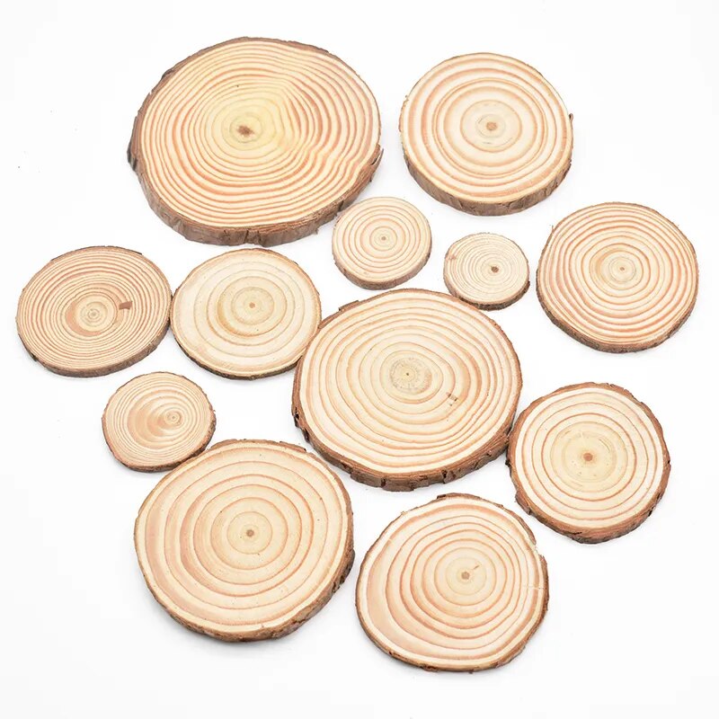 Rustic Pine Wood Slices for Diy Crafts and Weddings