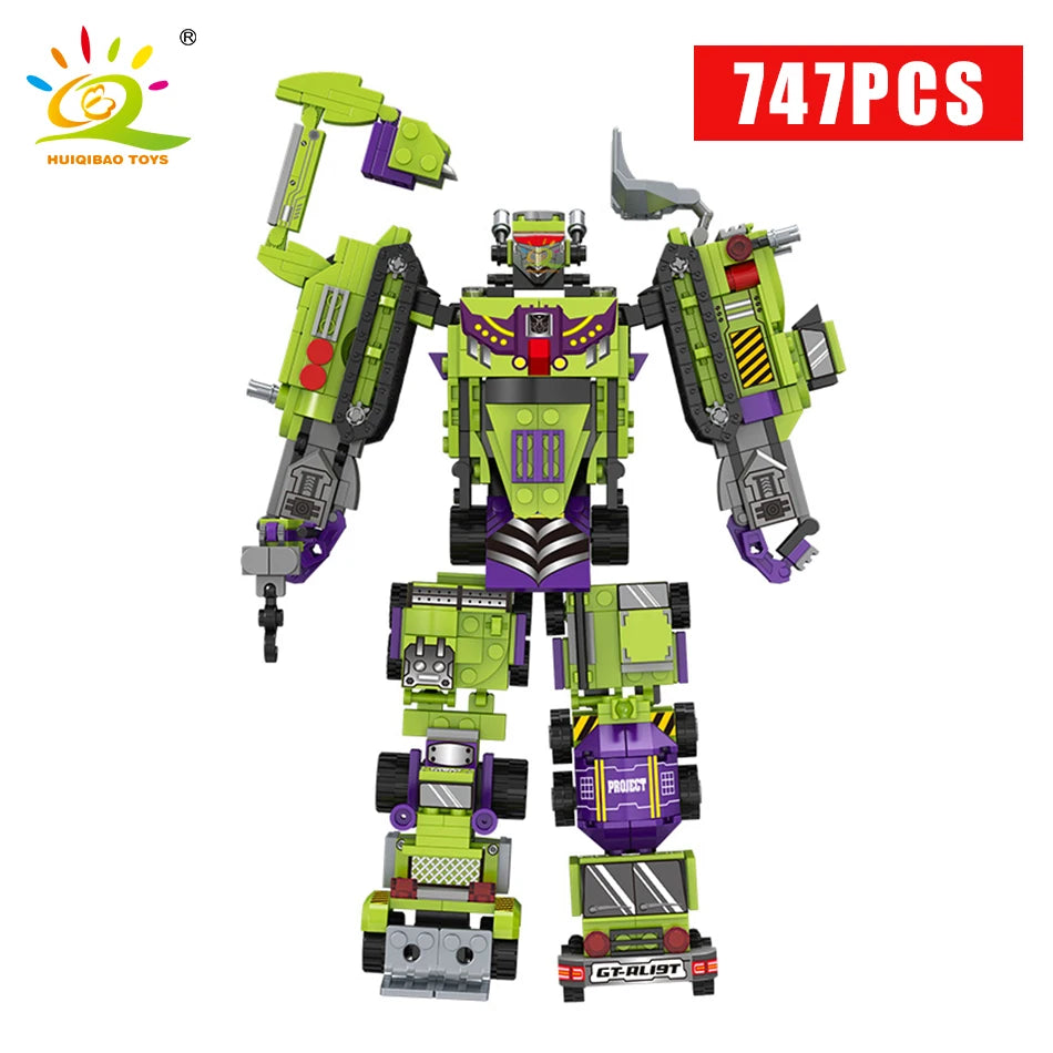 747pcs 6 in 1 Robot Building Blocks Toys