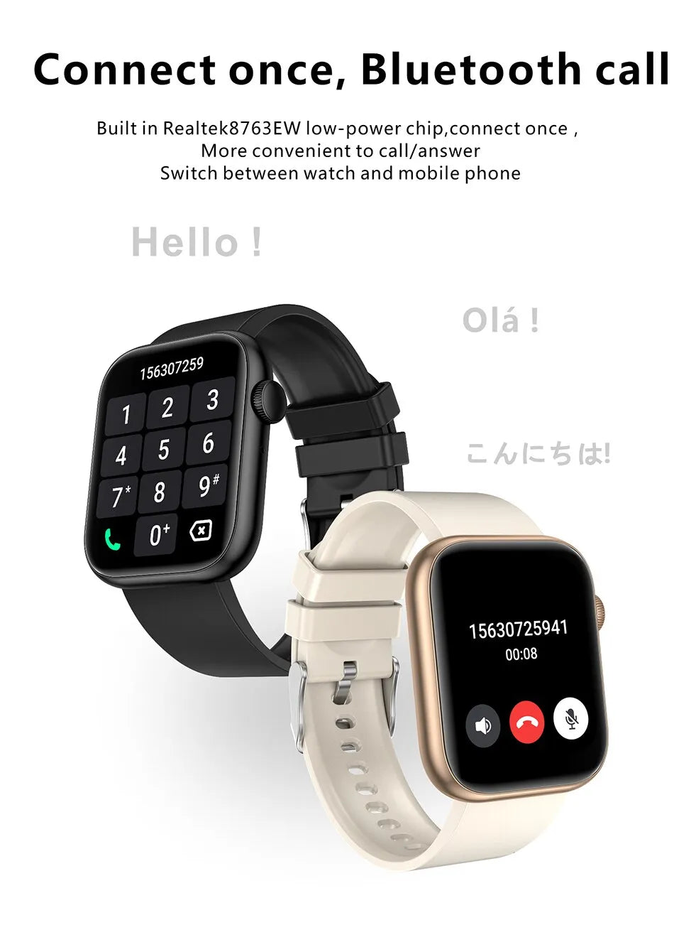 Full Touch Screen Bluetooth Call Waterproof Smart Watch