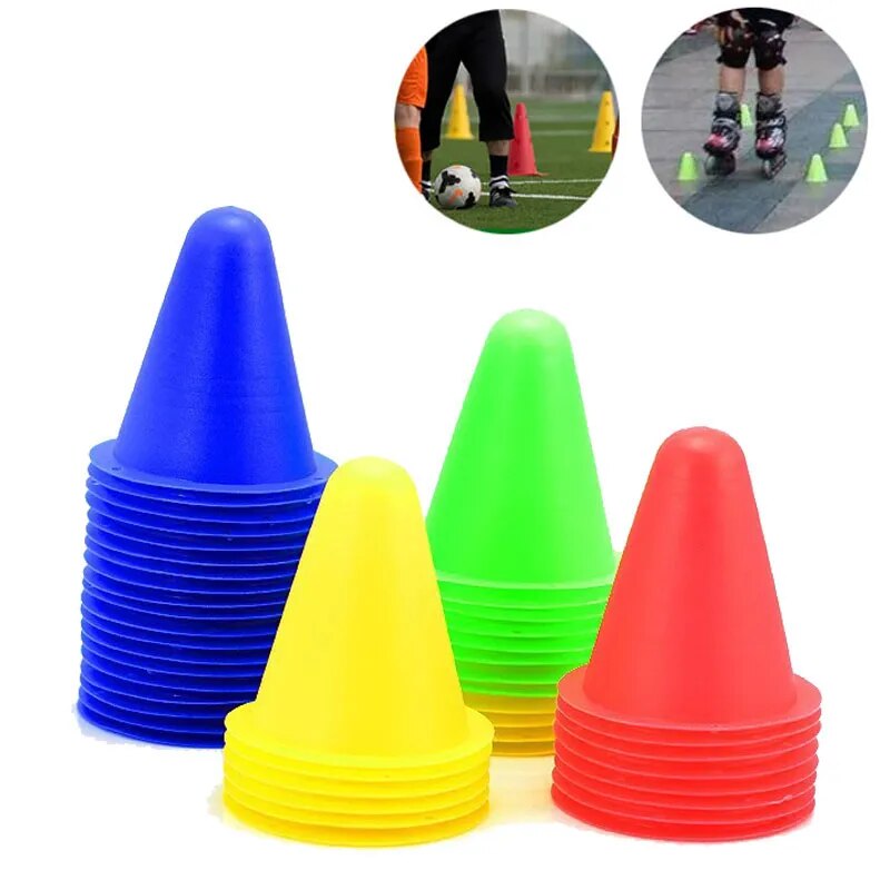 10Pcs/Lot Sport Football Soccer Rugby Training Cone Cylinder