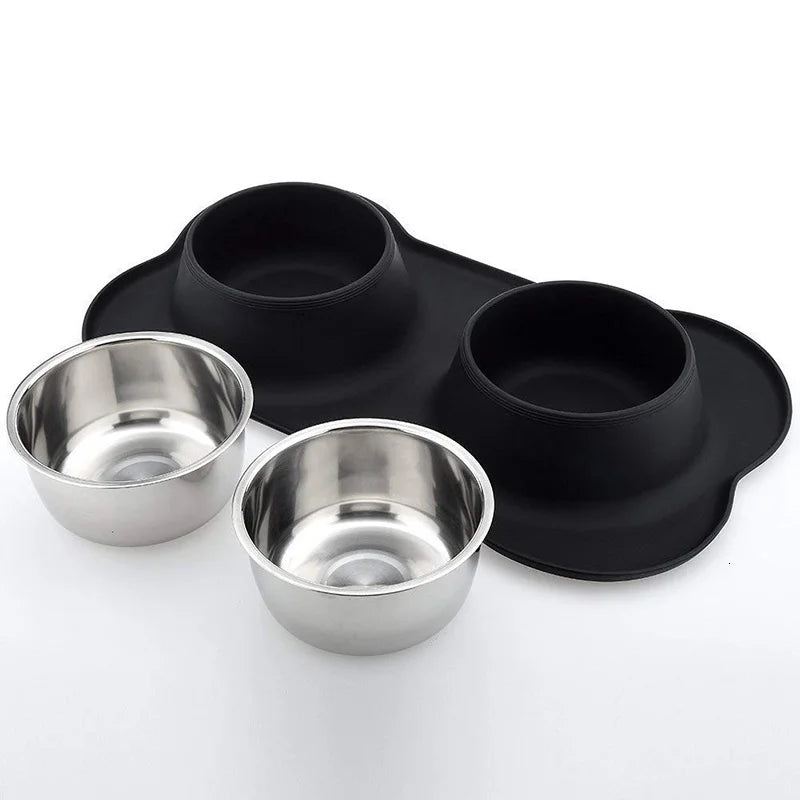 Double Dog Bowl Silicone Mat