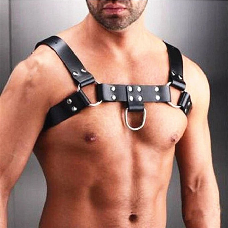 Sexual PU Leather Chest Harness Belts